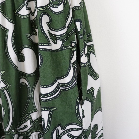 Anthropologie Somerset Maxi Dress Hunter Dark Green Paisley 1X - Picture 5 of 12